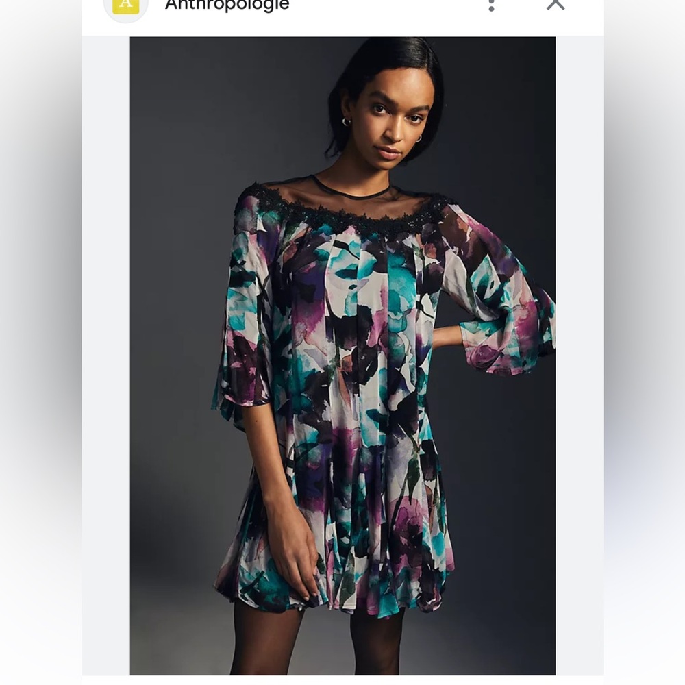 Anthropologie Flutter Sleeve dress